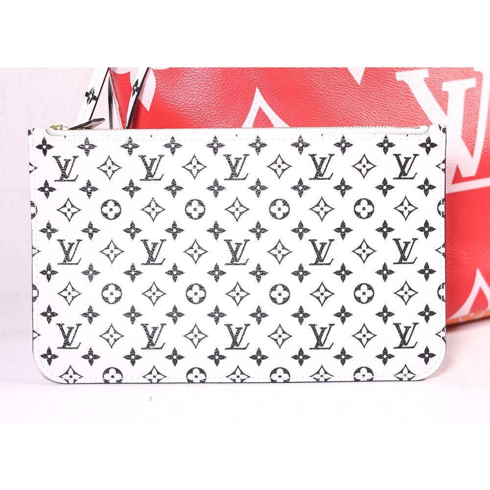 Louis Vuitton Pochette MM Black and White Pouch Wristlet Mini Monogram LTD Rare - Picture 3 of 16
